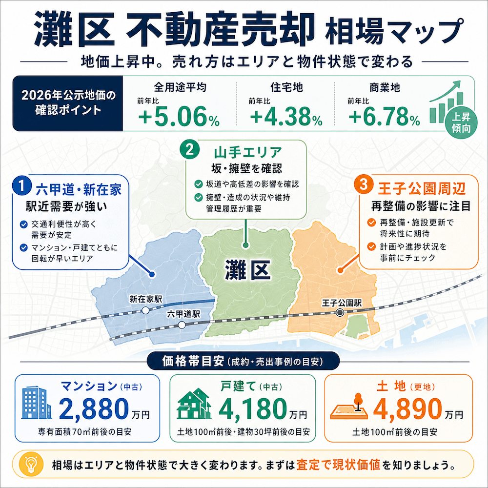 灘区 不動産売却 相場マップ