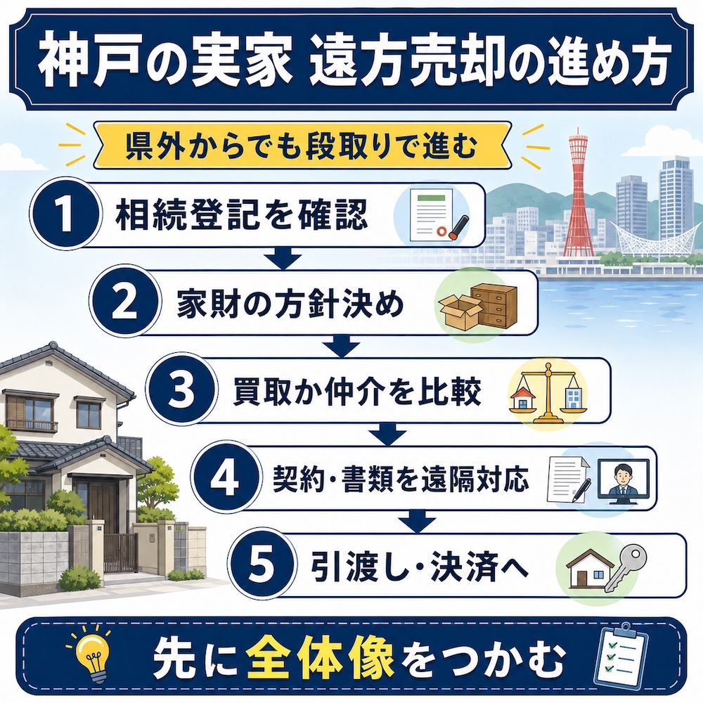 神戸の実家 遠方売却の進め方